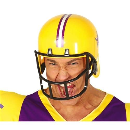 casque footballeur américain jaune nfl adulte - guirca 13405
